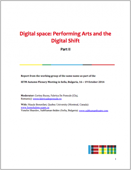Configure Digital space pt II: Performing arts and the digital shift