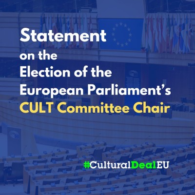 IETM endorses the statement issued by The Cultural Deal for Europe partners on the Election of the European Parliament’s CULT Committee Chair